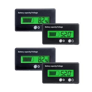 2Pack Golf Cart Battery Capacity Voltage DC 12V 24V 36V 48V 72V Battery Meter Tester Gauge Monitors Lithium ion Lead-Acid Batteries Indicator for Golf CART Yamaha Club CAR EZGO Motorcycle Most Car (2pc Green)