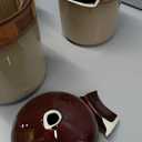 Gibson Elite Canister Container Jar, 3 Piece Set, Brown Multi