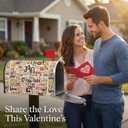 Valentine's Day Mailbox Covers Magnetic Standard Size 21x18 Inch Different Fonts of Love Valentine Mailbox Cover Waterproof Mail Box Wraps Post Letter Box Covers for Outdoor Garden Yard Decorations