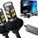 Syneticusa Type 2 Switchback Canbus 3157 LED Bulbs 3057 3457 4157 Dual Color Amber/White Anti Hyper Flash Built-in Resistor Error Free Turn Signal Lights and DRL/Parking Lights, Pack of 2 (20 LEDs)