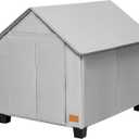 Insulated Dog House Outdoor with Warm Mat and Elevated Feet,Weatherproof Dog Bed House for Medium Size Dog and Multiple Large Cat,Max Pets Size 23.6 X 16.9 Inches