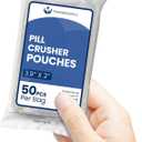 Pill Crusher Pouches - 50 Pack - Pill Crusher Pouches for Home Use, Hospitals, and Nursing Homes