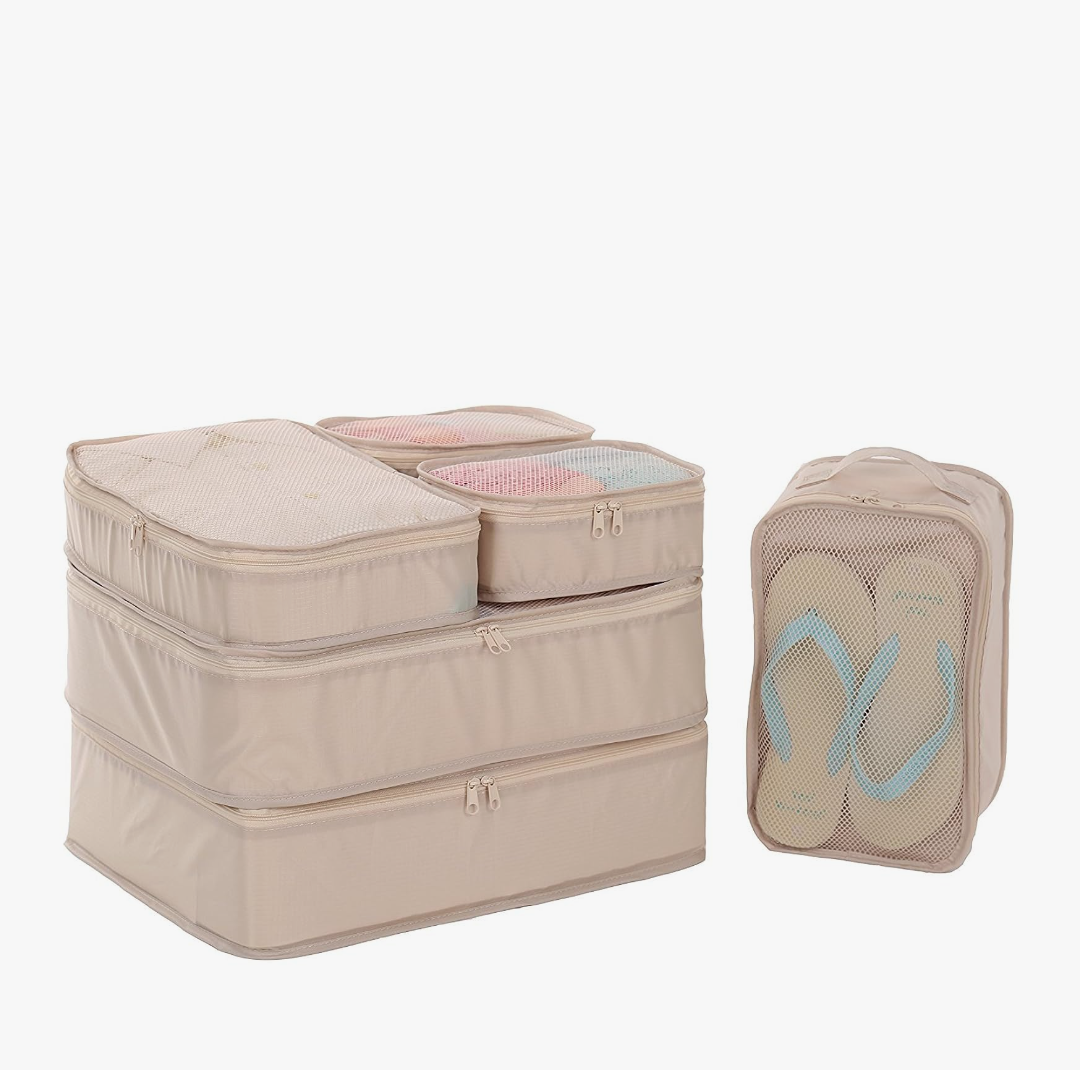 JJ POWER Travel Packing Cubes, Luggage Organizers with Shoe Bag 12 Pcs
