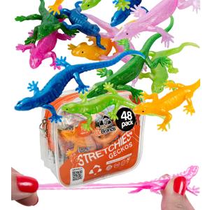 UpBrands Rubber Lizards Toys Bulk Set, Preschool Valentine Gifts, Kit for Birthday Party Favors for Kids, Goodie Bags, Pinata Filler, Students Classroom Valentines Day Gifts for Kids (48 Pack)