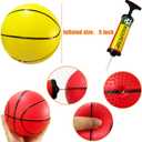 12Pcs 5Inch Mini Basketballs,Colorful Rubber InflatableBasketball,Pool Kick Balls Toy with Inflation Pump for Indoor Mini Basketball Hoop,Beach Sports Game,Party Favor