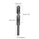 uxcell Reduced Shank Drill Bit 15.5mm Black Nitride Coated with 1/2 Inch Straight Shank, High Speed Steel HSS 9341 Twist Drill Bit for Stainless Steel Alloy Metal Plastic