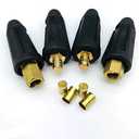 KINGQ Welding Cable Joint Quick Connector Pair DINSE-Style 100Amp-200Amp (#6-#4) 16-25 SQ-MM 2-set