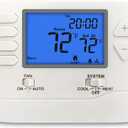 ELECTECK 5-1-1 Day Programmable Digital Thermostat for Home, up to 1 Heat/1 Cool with Large LCD Display, Compatible with Single Stage Electrical and Gas System, White