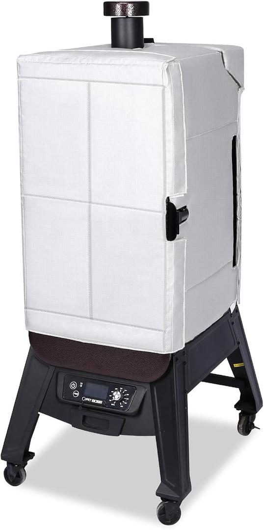 QuliMetal Smoker Insulation Blanket for Pit Boss Copperhead 3 Series Pellet Vertical, Pit Boss Insulated Grill Blanket & Smoker Cover, Winter BBQ Heat Retention Accessory for Cold Weather Cooking