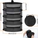 Desy & Feeci 4-Layer Herb Drying Rack - Collapsible Mesh Hanging Dryer Net for Herbs, Flowers, Tea, Fruits, and Vegetables - Includes S-Hook & Storage Bag (24" x 31")