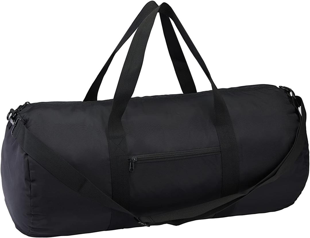 Vorspack Duffel Bag 28 Inches Foldable Lightweight Gym Bag with Inner Pocket for Travel Sports - Black