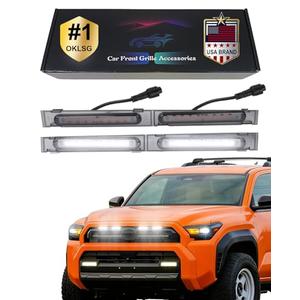 OKLSG Front Bumper LED Grill Lights for 2025 2026 Toyota 4Runner SR5 Raptor Marker Lights Bars 6th Gen 4Runner Exterior Accessories (White)