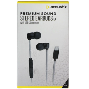 Acoustix Premium Sound Wired Stereo Earbuds with Lightning Connector
