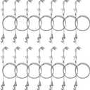 Mocking Bird Sturdy Picture Rail Hanging System, 66 lb (30 kg) Max Load Capacity, Adjustable Wire Hooks Kit, 3ft (1 m) Length Cable with Loop, Frames Display kit (14 Pack), Silver, WJPJ-0003-T14