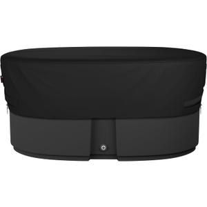 IBirdie Outdoor Waterproof 150 Gallon Stock Tank Cover for Ice Bath Cold Plunge Pool - 600D Heavy Duty Weatherproof Oval Tub Covers Compatible for Rubbermaid Water Trough (4.9 x 3.4 x 1.5 ft)