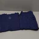 Nautica Women's Scrub Set, 9-Pocket Breathable & Stretchy Pants & Tops (Medium, Navy)