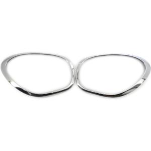 Headlight Trim Ring 2pcs Replacement for BMW Mini Cooper Countryman 2011-2016 OEM 51139801573; 51139801574 (Silver)