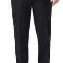 Haggar Mens Premium Comfort Stretch Slim Fit Dress Pants, Black, 38W x 30L US