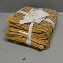 Boho Living Jada Premium Woven Design, Living Room Décor, Decorative Throw, (2) 18" x 18" Pillow Covers, Mustard Yellow 2 Count
