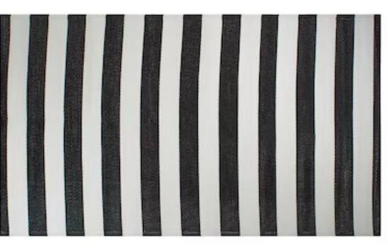 DIl 4 x 6 (ft) Polypropylene Stripe Black and White Rectangular Indoor/Outdoor Stripe Area rug