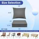 Outdoor Chair Cushions, 24 x 24 Inch Outdoor Cushion for Patio Furniture, Patio Chair Cushion, Waterproof & Fade Resistant Deep Patio Furniture Cushions Set with Handle and Ties, Dark Grey , 24*24+5.75/25*22.5, 4 Pieces