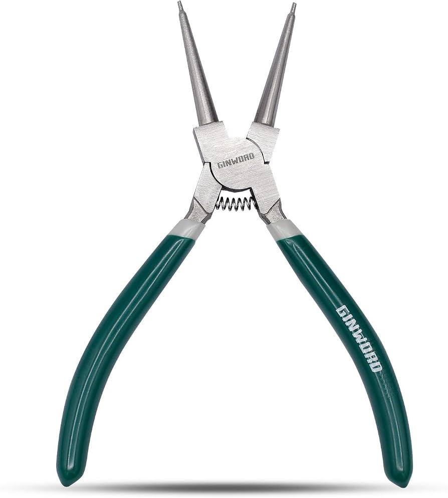 9 inch Straight Internal Snap Ring Plier, Circlip Pliers, Tips C-Clip Pliers for Ring Remover Retaining