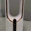 Desk Fan Bladeless, 11.8 Inch Office Fan Small, Quiet, 3 Speed Adjustment, Touch Control, Easy to Clean, Desk Fans Small Quiet, Ideal for Office, Living Room, Bedroom (White/Gold)