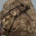 Kaneles Short Blonde Curly Wigs for Women Shoulder Length Naturel Hair Wigs Natural Looking Bob Wig with Bangs Cosplay Daily Party Use(Blonde)