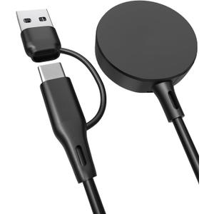 Bicmice 2 in 1 Charger for Samsung Galaxy Watch 8/8 Classic/7/Ultra 3.3Ft USB C/A Replacement Charging Cable for Galaxy Watch FE/6/6 Classic/5 Pro/5/4/4 Classic/3/Active 2/Active Charging Dock