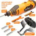 Sharp Pebble Electric Chainsaw Sharpener Kit - Comes with Chain Saw Sharpener Tool, 4 File Size Sharpening Wheel Bits, Angle Attachment, Wrench & eBook
