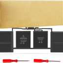 Futurebatt A1707 A1820 Battery for MacBook Pro 15 inch A1707 (Late 2016 Mid 2017) Touch Bar EMC 3162 3072 Series MLH32 MLH42 MLW72 MLW82 MPTR2 MPTT2 MLH52 MLW92 MPTU2 MPTV2 MPTW2 MPTX2