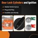 maXpeedingrods Door Lock Cylinder & Ignition Switch Set Fit for Ford Aerostar, Explorer, Explorer Sport Trac, E-150/250/350, Ranger, Mercury Mountaineer, Replace #: LC6177, DL5886, 597638