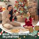 Large 17 Inch Christmas Candy Cane Ornaments Woolen Lollipop Christmas Tree Candy Cane Hanging Decor for Xmas Winter Holiday Party Supplies