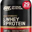 Optimum Nutrition Gold Standard 100% Whey Protein Powder, Double Rich Chocolate 1.98 Pound BB (2027.12.16). & Creatine BB (2027.12.22)
