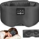 MUSICOZY 3D Silk Bluetooth Sleep Mask Headphones, Mulberry Silk Eye Mask with Ultra-Thin Wireless Speakers, Bluetooth 5.4 Sleeping Headphones for Side Sleepers, Music Sleep Mask Gifts for Men Women