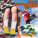 4-Pairs Merino Wool Socks for Kids - Animal Dinosaur Winter Warm Thickened Thermal Socks For Boys, Toddlers, Children (3-5T)