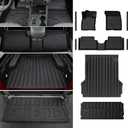 Mabett Truck Bed Mat with Tailgate Mat and Floor Mats with Door Sill Protectors for Ford Maverick Hybrid Model 2026 2022-2025,All - Weather TPE Liners Accessories(NOT fit Gasoline)