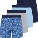 Levi's Mens Boxer Briefs Breathable Stretch Underwear 4 Pack M