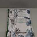 H.VERSAILTEX 100% Blackout Curtains for Bedroom Cattleya Floral Printed Drapes 63 Inches Long Leah Floral Pattern Full Light Blocking Drapes with Black Liner Rod Pocket 2 Panels, Grey/Blue