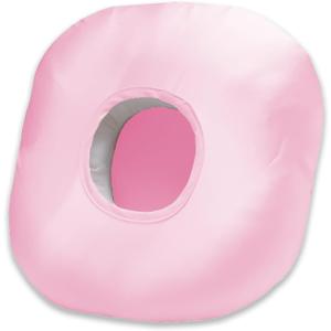 Ear Piercing Pillow for Side Sleepers with Ear Hole, Donut Pillow for Ear with Silky Pillowcase for CNH and Ear Pain Inflammation Pressure Sores Piercing, Ear Guard Pillow (Light Pink Silk)