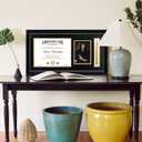 GraduatePro Picture Frame - Black Frame with Gold Rim, 11x22 inches, Document/Certificate & 5x7 Photo, Double Mat, Real Glass, Tassel Holder, Vintage Collection