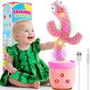 River Mill Rechargeable Dancing Talking Cactus Toy, Singing Cactus Baby Toy that Talks Back, Educational Baby Toys 18 Months+, Learning Toys for Babies Toddlers Infant, 1 Year Old Girl Gifts