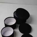 GnFlus Black Gift Boxes with Lids for Presents Set of 3 Round Velvet Nesting Gifts Box for Arrangements Flowers Wedding Birthday Mothers Valentines Day Bridesmaid Christmas Party Anniversary, Black