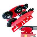 Manual Trolley for I-Beam 2200lbs with Heavy Duty 6 Wheel,Push Geared Overhead for PA200 to PA1000 Electric Hoist,2.68in - 4.33in Adjustable Flange for Lifting,1Ton Loading Capacity