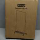 Clothes Rack - Clothing Rack with Storage Mesh Shelf & Casters, Heavy-Duty Metal Clothing Rack for Hanging Clothes, Dresses, Coats, Large Load Capacity, Easy Assembly, Black, 28.0"x14.0"x59.0"