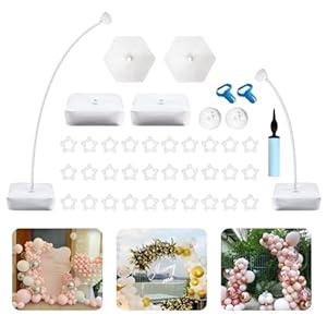 QPEY Balloon Arch kit with Base, Free Bending Shape 8.2ft & 5ft Wide Adjustable Balloon Arch Stand Party Backdrop Decoration Tool for Wedding Birthday Baby Shower Halloween Christmas Party