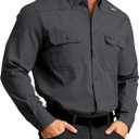FR Ripstop & Waterproof Welding Shirts for Men 6.5oz Long Sleeve Button Down Fire Retardant 100% Cotton Shirts CAT2, XL