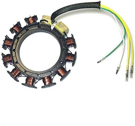 Stator For Mercury 174-2075K2 Outboard 30,40,50,55,60,65,75,80,90,100,115,120 HP 398-832075A21,832075A5,832075A17,832075A4 16-Amp 2,3,4 Cylinder 2-Stroke Force