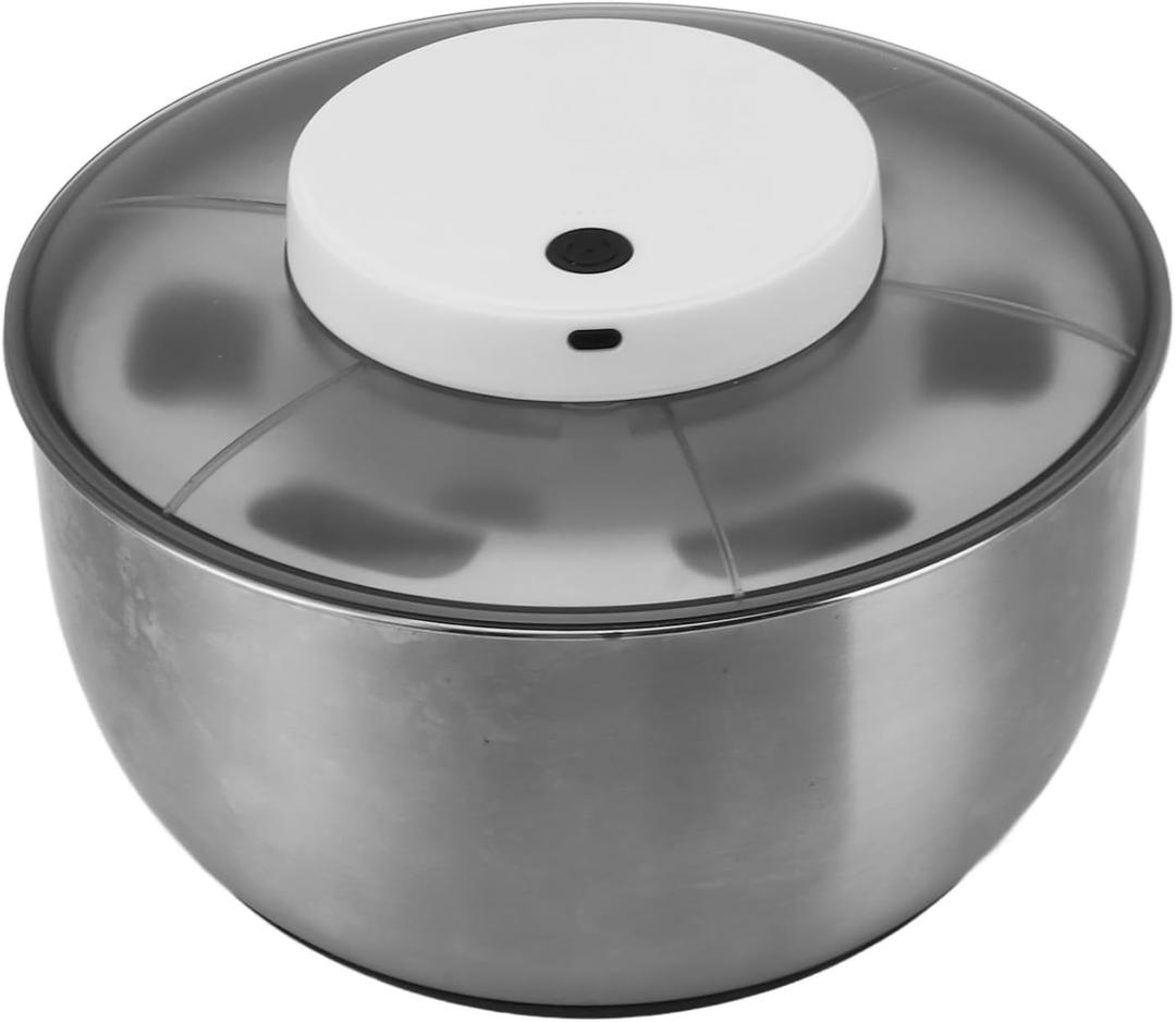 Salad Spinner Electric Vegetable Drainer Quick Eash Spin Dry Greens Fruits Vegetables Kitchen Tools for Cooking Home Time saving
