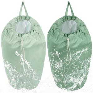 Reusable Diaper Pail Liner Bag Hangable Pail Liner with Strap Washable Cloth Diaper Liners Waterproof Cloth Diaper Wet Bag Pail Pouch for Cloth Diaper, Dirty Diapers, Laundry and Garbage Green